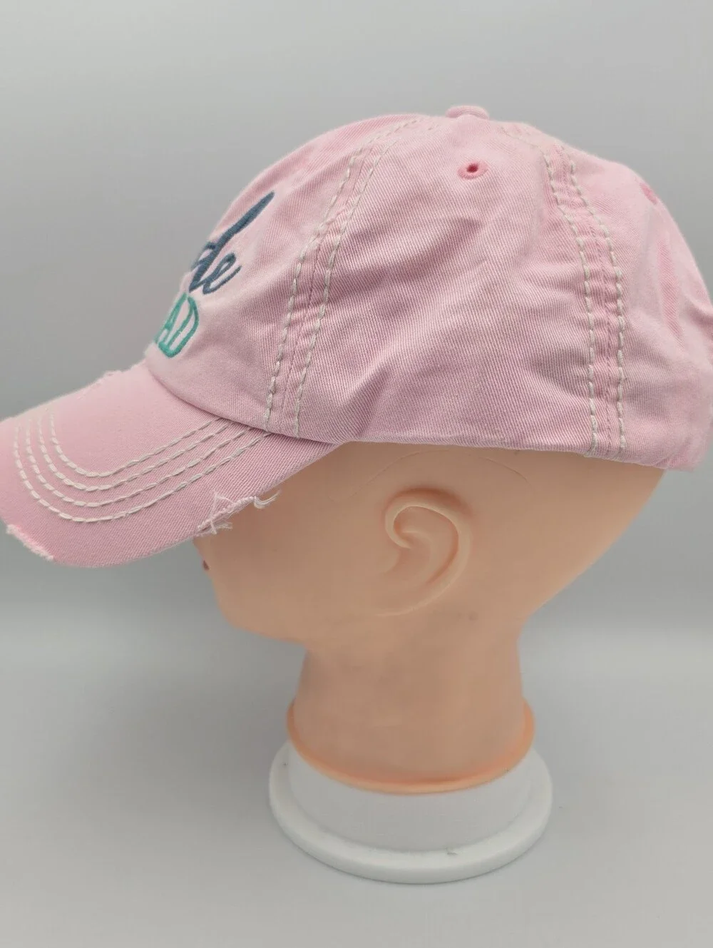 Women's KBETHOS Vintage Pink Bride Squad Cotton Distressed Adjustable Hat